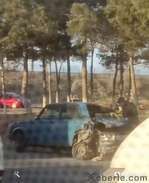 Sumqayıt yolunda qəza: "Prado" aşdı -FOTO