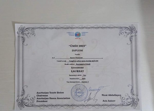 "Ümid-2022" Beynəlxalq İncəsənət və Rəqs müsabiqəsinin qalibləri idarəyə tabeli müəssisənin şagirdlərindən seçilib - FOTOLAR