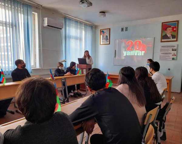 Xidmət Sahələri üzrə Sumqayıt Dövlət Peşə Təhsil Mərkəzində 20 Yanvar şəhidlərinin xatirəsi yad edilib - FOTO