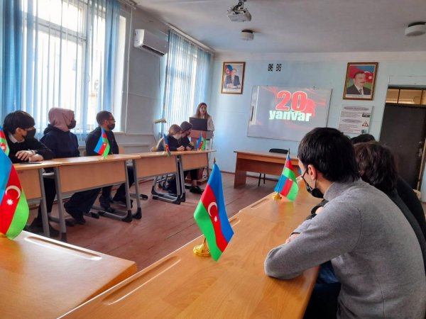 Xidmət Sahələri üzrə Sumqayıt Dövlət Peşə Təhsil Mərkəzində 20 Yanvar şəhidlərinin xatirəsi yad edilib - FOTO
