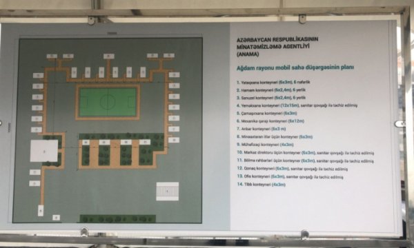 Ağdamda ANAMA-nın minaaxtaranları üçün yeni düşərgə salınıb