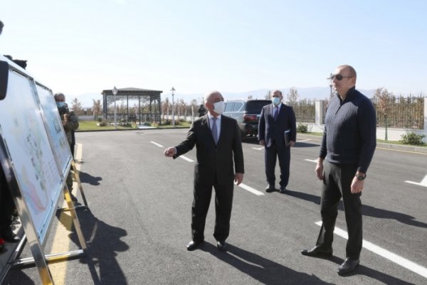 Prezident və birinci xanım Ağdamda səfərdə olublar