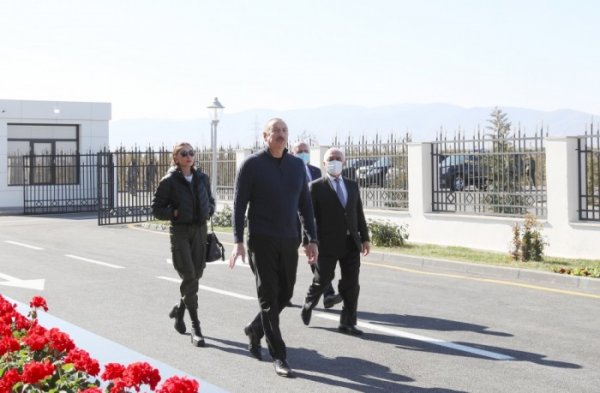 Prezident və birinci xanım Ağdamda səfərdə olublar