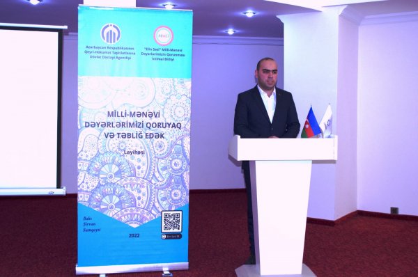 Sumqayıtda “Milli-mənəvi dəyərlərimizi qoruyaq və təbliğ edək” layihəsi çərçivəsində tədbir keçirilib - FOTO