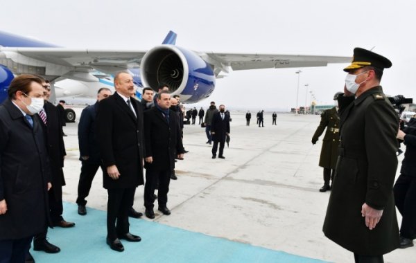 İlham Əliyev Türkiyədə belə qarşılandı - (FOTOLAR)