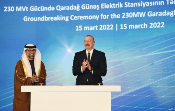 İlham Əliyev Qaradağ GES-in təməlqoyma mərasimində - FOTOLAR (YENİLƏNİB)