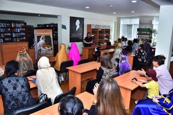 Sumqayıtda Xurşudbanu Natəvanın 190 illiyinə həsr olunan bədii qiraət müsabiqəsi keçirilib -FOTOLAR