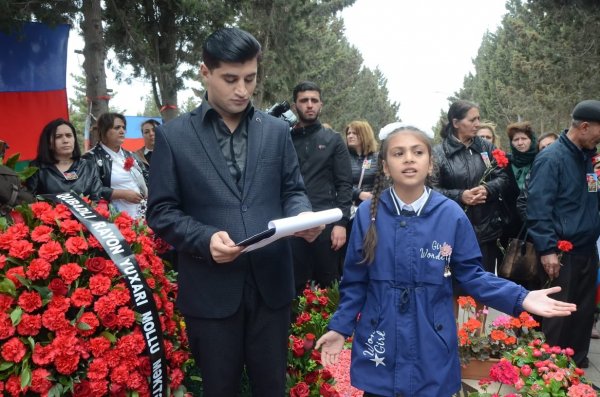 Sumqayıtda Vətən müharibəsinin şəhidi anılıb - FOTOLAR