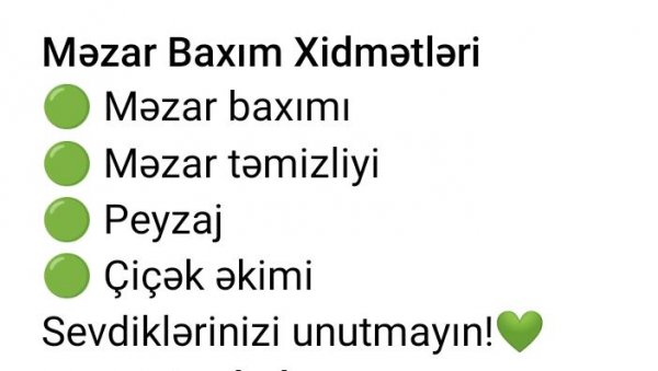 Məzarlara baxım xidməti yaradıldı