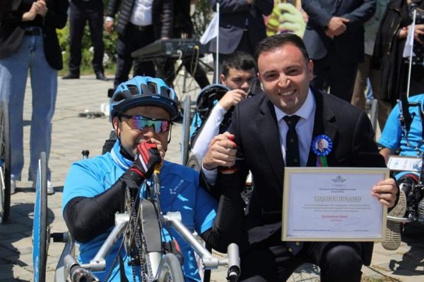 Sumqayıtda inklüziv veloyürüş keçirilib -FOTOLAR