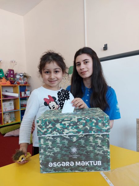 Sumqayıtın bu məktəbi “Əsgərə məktub” layihəsinə qoşuldu - FOTOLAR