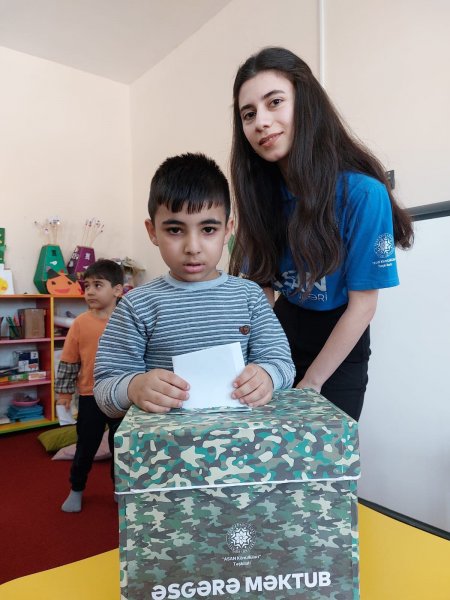 Sumqayıtın bu məktəbi “Əsgərə məktub” layihəsinə qoşuldu - FOTOLAR