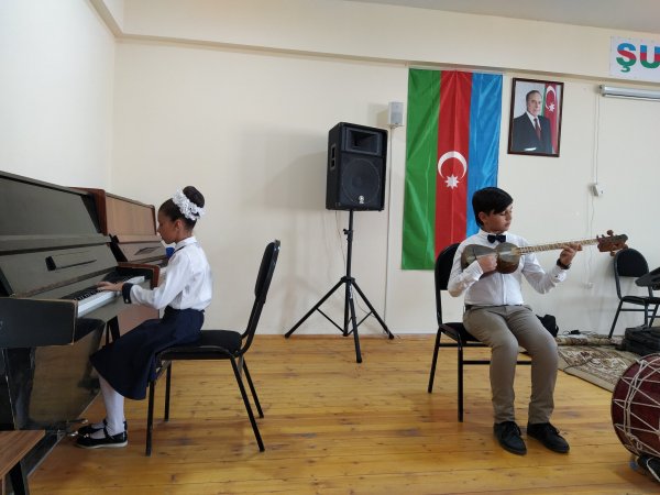Şuşa rayon Quşçular kənd Uşaq Musiqi Məktəbində hesabat konserti keçirilib - FOTO
