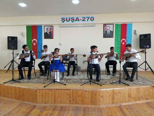 Şuşa rayon Quşçular kənd Uşaq Musiqi Məktəbində hesabat konserti keçirilib - FOTO