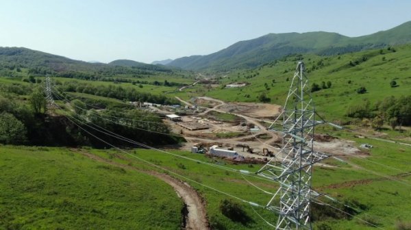Kəlbəcərdən Laçına yüksəkgərginlikli elektrik xətti çəkilir - FOTO