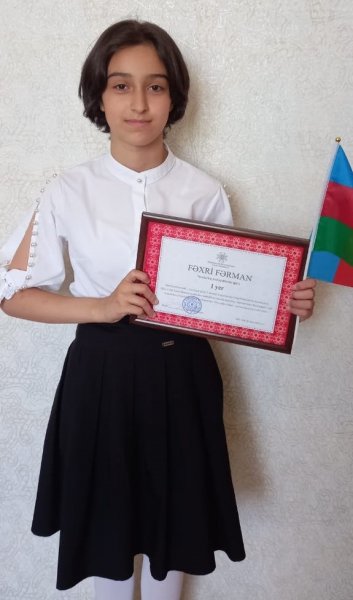 Sumqayıtlı şagird "Könlüm keçir Qarabağdan" müsabiqəsinin qalibləri sırasında - FOTO