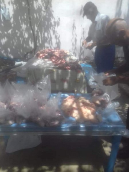 Sumqayıt Sukanal İdarəsi aztəminatlı əməkdaşlarına qurban əti payladı -FOTO