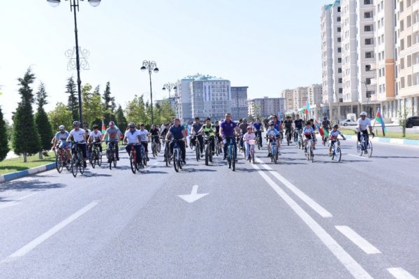 Sumqayıt bulvarında veloyürüş keçirilib - FOTOLAR