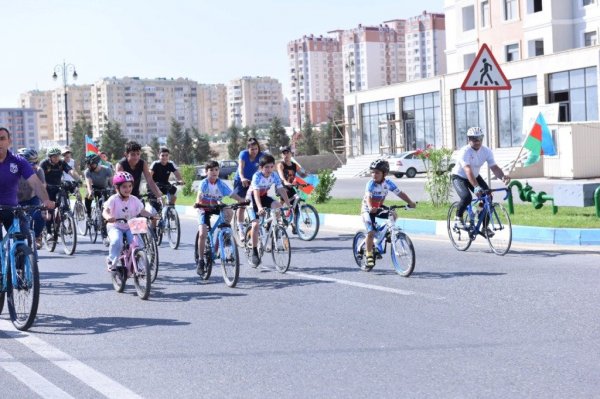 Sumqayıt bulvarında veloyürüş keçirilib - FOTOLAR
