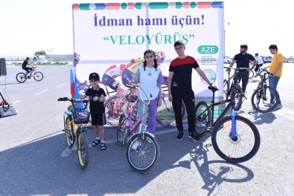Sumqayıt bulvarında veloyürüş keçirilib - FOTOLAR