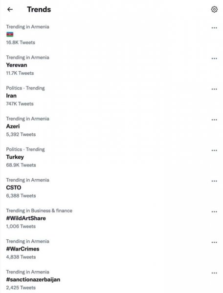 Azərbaycan bayrağı Ermənistanda trend oldu - FOTO