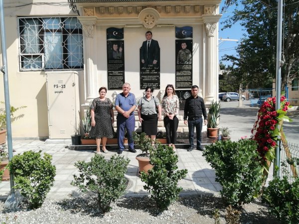 Sumqayıtda mədəniyyət işçiləri şəhid Vüsal Allahverdiyevin ailəsi ilə görüşüblər
