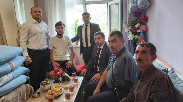 Sumqayıtda şəhid və qazi ailələri ziyarət edildi - FOTOLAR