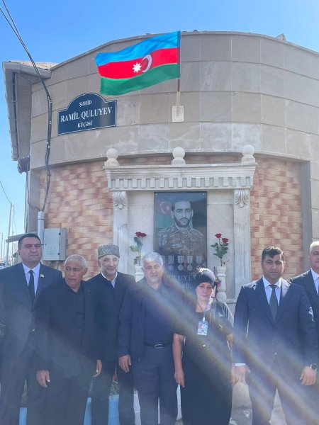 Sumqayıtda şəhid Ramil Quliyevin adını daşıyan küçənin açılışı olub - VİDEO (FOTO)