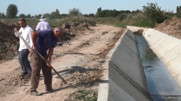Füzulidə beton kanal çəkilir - FOTOLAR