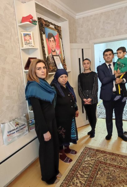 Sumqayıtda Vətən müharibəsi şəhidinin ailəsi ziyarət olunub - FOTO
