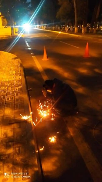Sumqayıtda oğurlanmış yağış barmaqlıqları bərpa edildi -FOTO