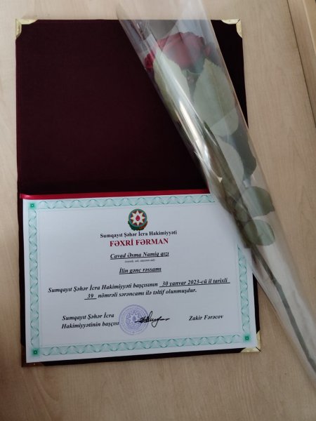 Tanınmış rəssamın qızı Fəxri Fərmanla təltif olundu - FOTO