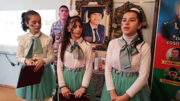 Sumqayıtın bu məktəbində şəhid Nicat Nəbiyevin xatirəsi əbədiləşdirilib - VİDEO (FOTO)