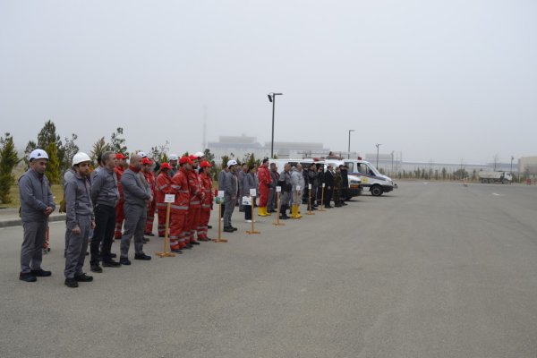 FHN-in Sumqayıt Regional Mərkəzi obyekt mülki müdafiə məşqi keçirib