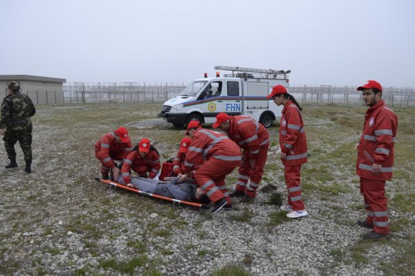 FHN-in Sumqayıt Regional Mərkəzi obyekt mülki müdafiə məşqi keçirib - FOTO
