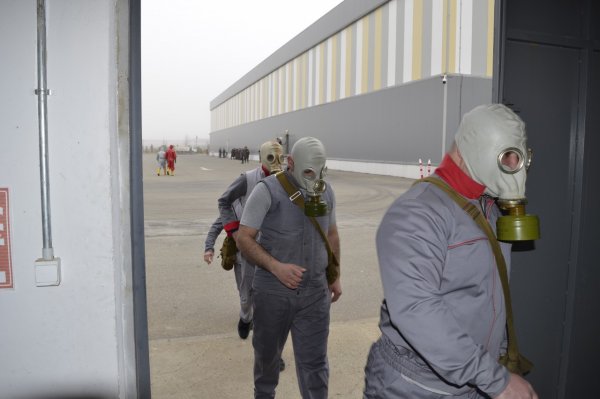 FHN-in Sumqayıt Regional Mərkəzi obyekt mülki müdafiə məşqi keçirib - FOTO