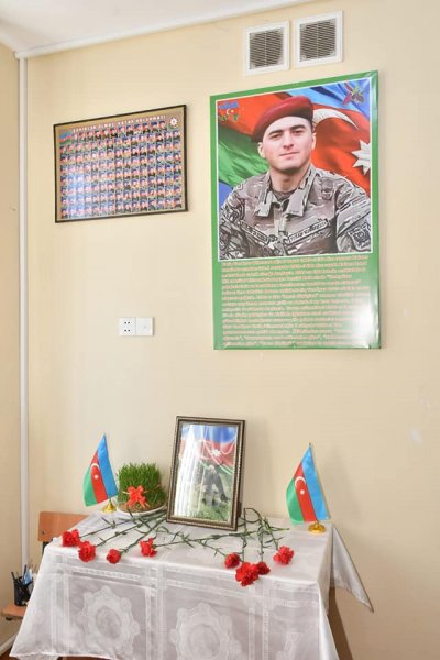 Sumqayıtın bu məktəbində 15 şəhidin adını daşıyan sinif otağının açılışı olub - FOTOLAR