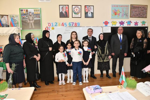 Sumqayıtın bu məktəbində 15 şəhidin adını daşıyan sinif otağının açılışı olub - FOTOLAR