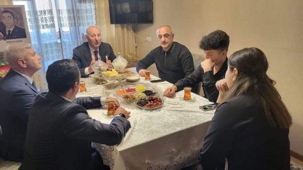Sumqayıtda şəhid ailələri bayram günlərində ziyarət edilib - FOTO