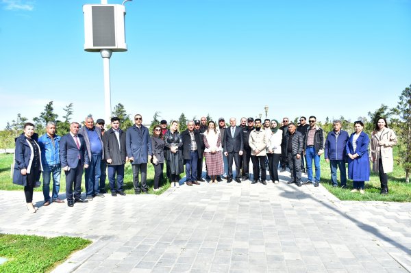 Sumqayıt şəhər Bulvarında “Heydər Əliyevin 100 illik yubileyi” ilə əlaqədar növbəti dəfə ağacəkmə aksiyası təşkil olundu - FOTO