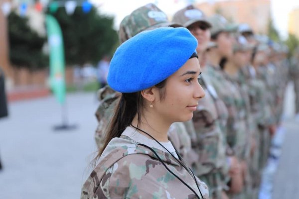 Sumqayıtda "Poliqon" gənclərin hərbi-vətənpərvərlik düşərgəsinə start verilib - FOTOLAR