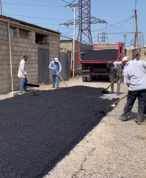 Sumqayıtda daha bir neçə küçə asfaltlandı-FOTO