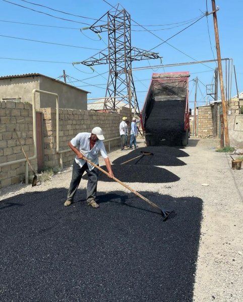 Sumqayıtda daha bir neçə küçə asfaltlandı-FOTO