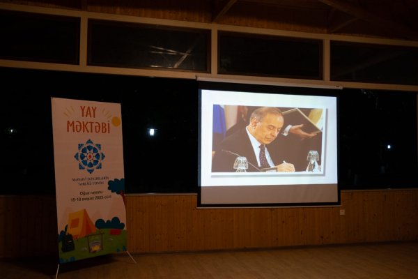 Mənəvi Dəyərlərin Təbliği Fondu Oğuzda könüllülər və tələbələr üçün "Yay məktəbi" təşkil edib - FOTOLAR