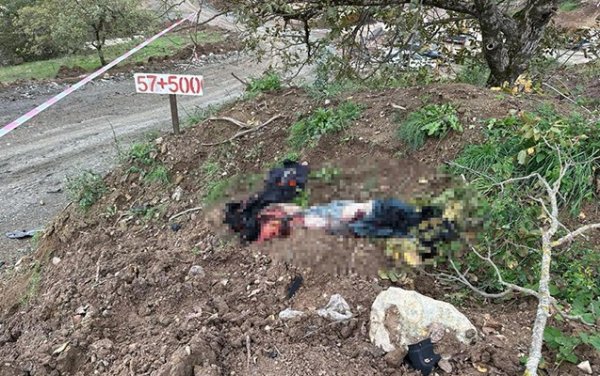 Mina partlayışlarının baş verdiyi yerdən dəhşətli FOTOLAR