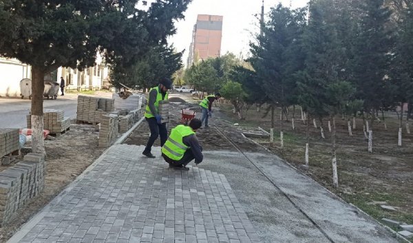 Sumqayıtda genişmiqyaslı abadlıq-quruculuq işləri davam etdirilir  (FOTOLAR)