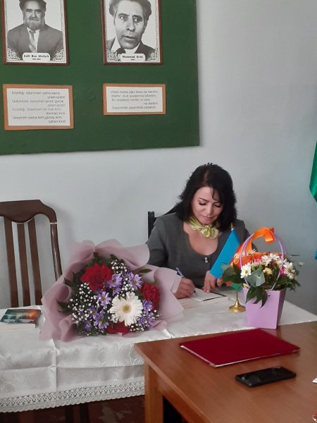 Şair Xatirə Fərəclinin “Зимние деревья” kitabının Abşeron rayonunda təqdimatı... - FOTO