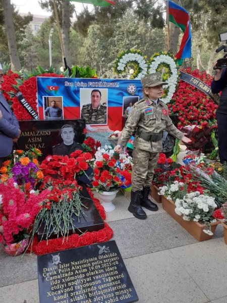 Şəhid baş leytenant Cavid Mirzəyevin 29 yaşı qeyd olundu... - FOTOLAR