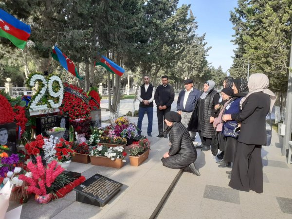 Şəhid baş leytenant Cavid Mirzəyevin 29 yaşı qeyd olundu... - FOTOLAR