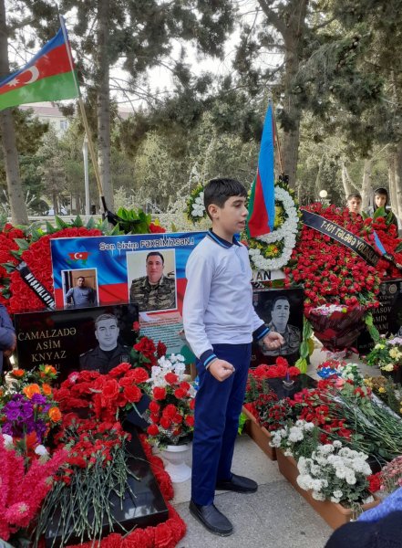 Şəhid baş leytenant Cavid Mirzəyevin 29 yaşı qeyd olundu... - FOTOLAR